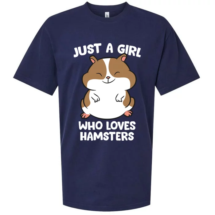 Just A Who Loves Hamsters Cute Hamster Funny Gift Sueded Cloud Jersey T-Shirt