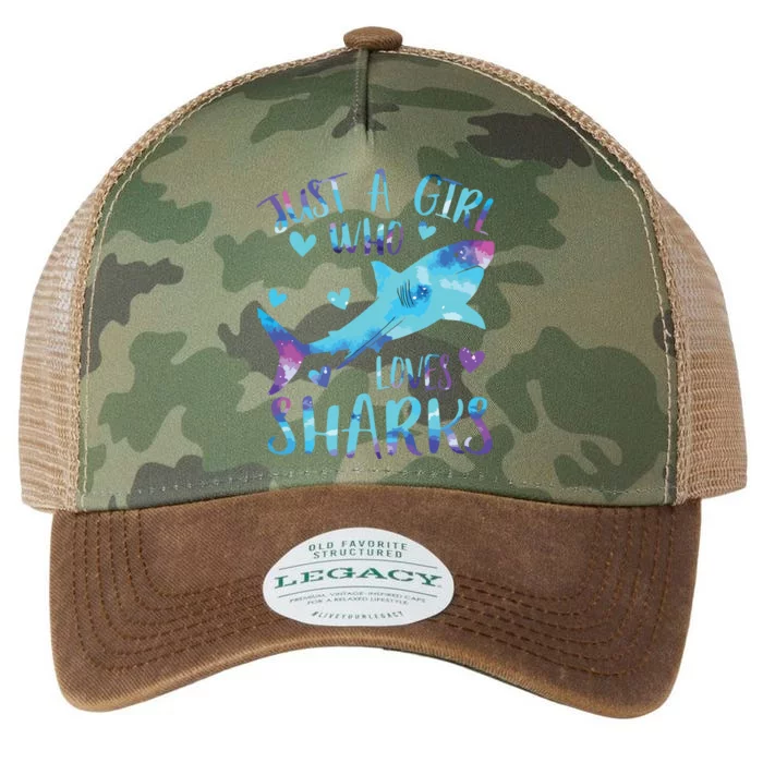 Just A Who Loves Sharks Galaxy Shark Lover Theme Legacy Tie Dye Trucker Hat