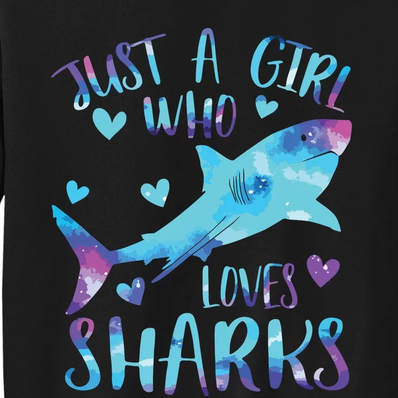 Just A Who Loves Sharks Galaxy Shark Lover Theme Sweatshirt