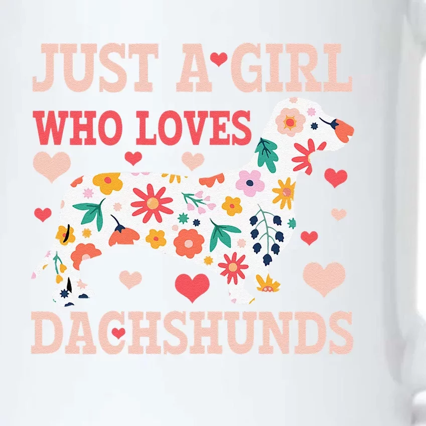 Just A Who Loves Dachshunds Funny Cute Doxie Dog Gift Black Color Changing Mug