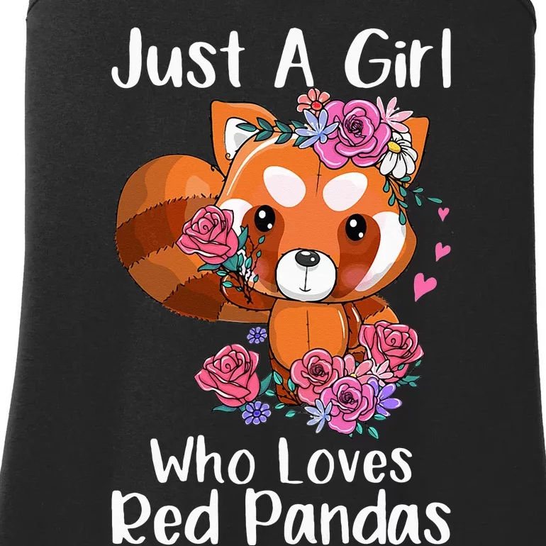 Just A Who Loves Red Pandas Funny Red Panda Ladies Essential Tank