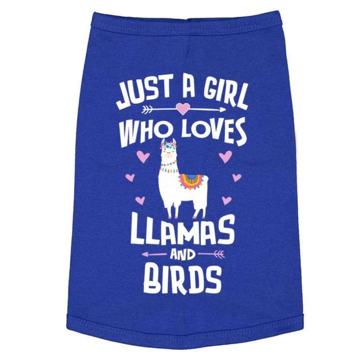 Just A Who Loves Llamas And Birds Gift Doggie Tank