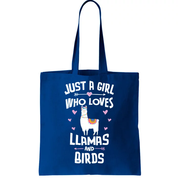 Just A Who Loves Llamas And Birds Gift Tote Bag