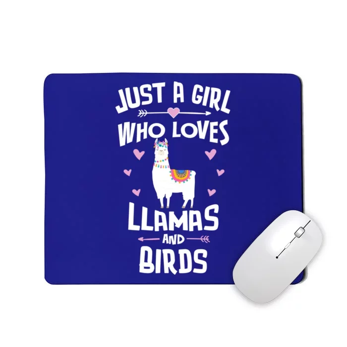 Just A Who Loves Llamas And Birds Gift Mousepad