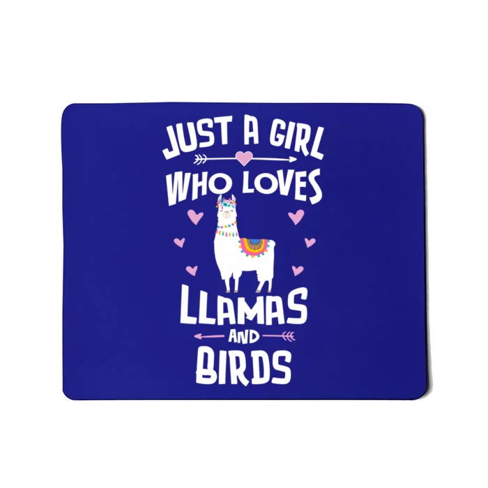 Just A Who Loves Llamas And Birds Gift Mousepad