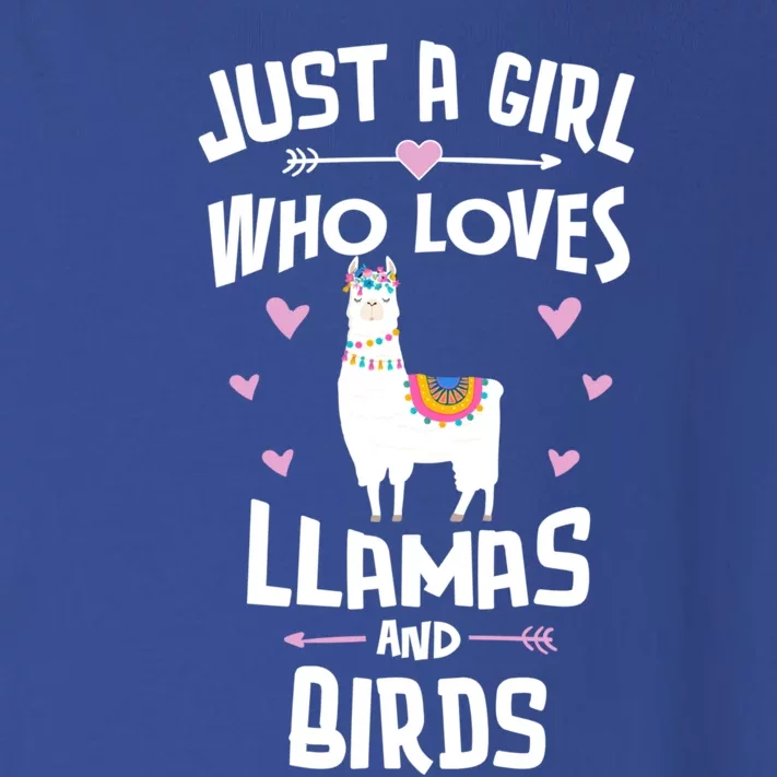 Just A Who Loves Llamas And Birds Gift Toddler Long Sleeve Shirt