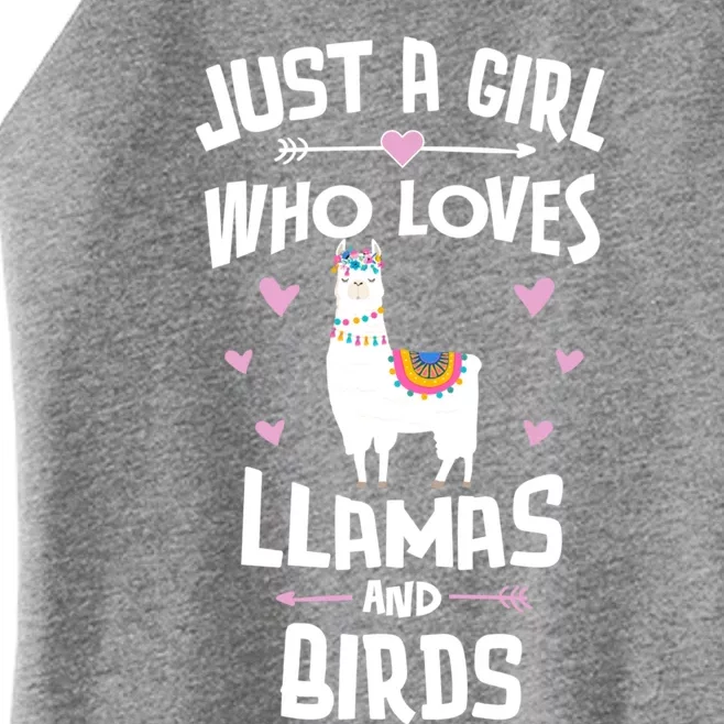 Just A Who Loves Llamas And Birds Gift Women’s Perfect Tri Rocker Tank