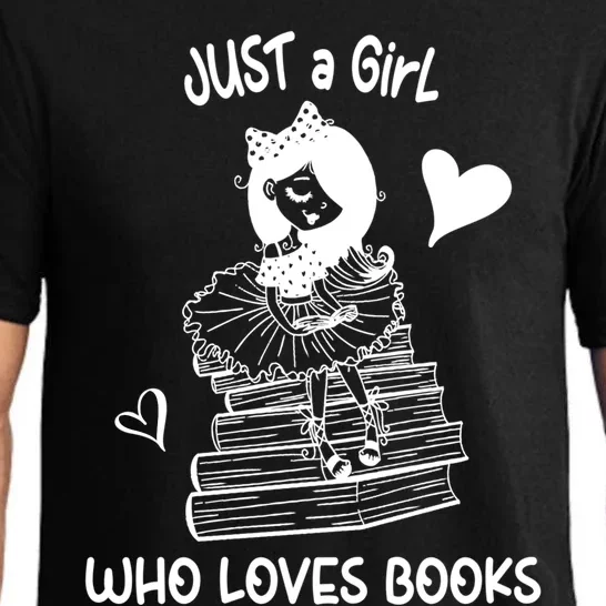 Just A Who Loves Books Reading Book Cute Heart Bookish Gift Pajama Set