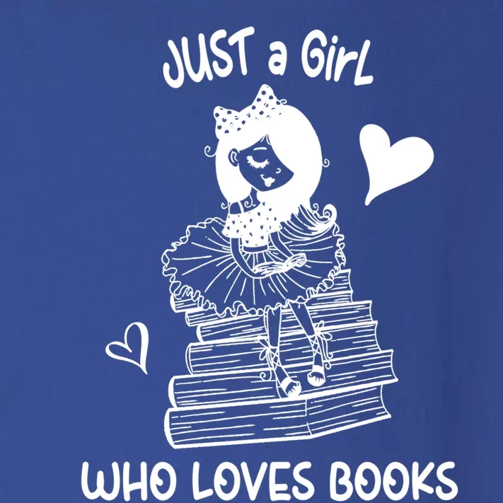 Just A Who Loves Books Reading Book Cute Heart Bookish Gift Toddler Long Sleeve Shirt