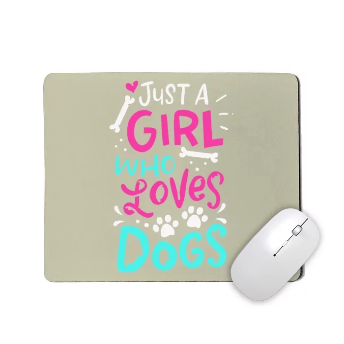 Just A Who Loves Dogs Funny Dog School Dog Trainer Mousepad