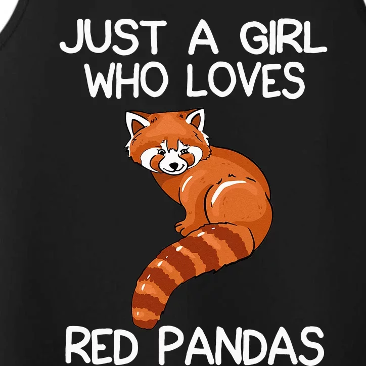 Just A Who Loves Red Pandas Gift Red Panda Gifts Performance Tank