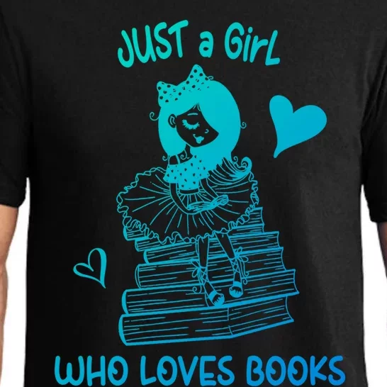 Just A Who Loves Books Reading Book Cute Heart Bookish Gift Pajama Set