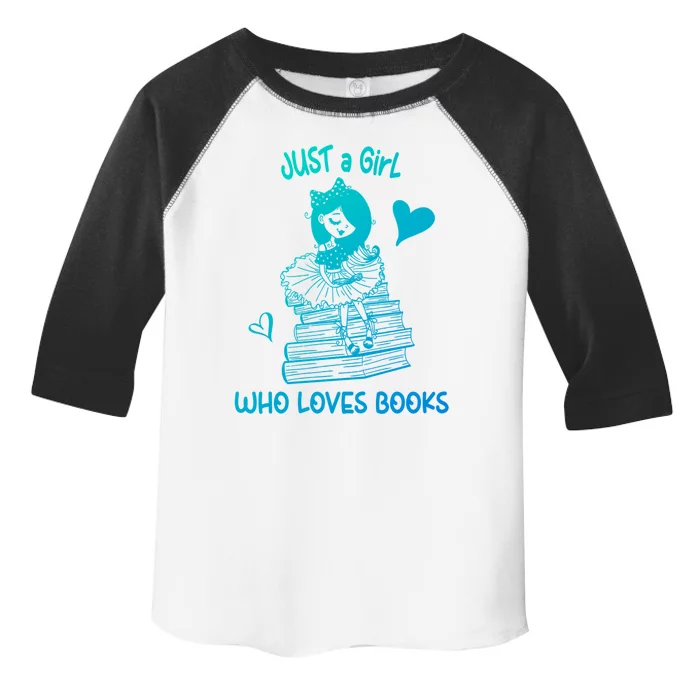 Just A Who Loves Books Reading Book Cute Heart Bookish Gift Toddler Fine Jersey T-Shirt