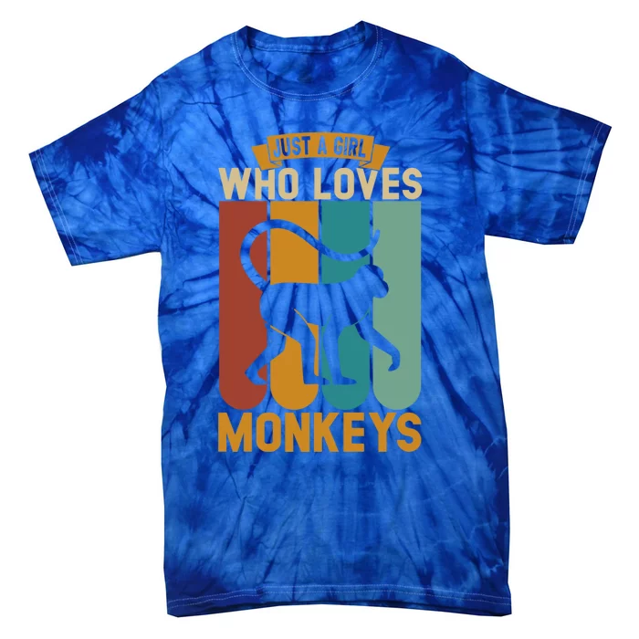 Just A Who Loves Monkeys Cute Gift Tie-Dye T-Shirt