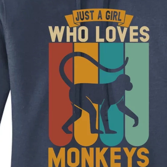 Just A Who Loves Monkeys Cute Gift Women's Pullover Hoodie