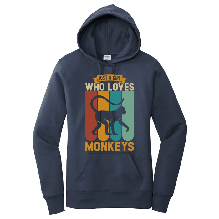 Just A Who Loves Monkeys Cute Gift Women's Pullover Hoodie