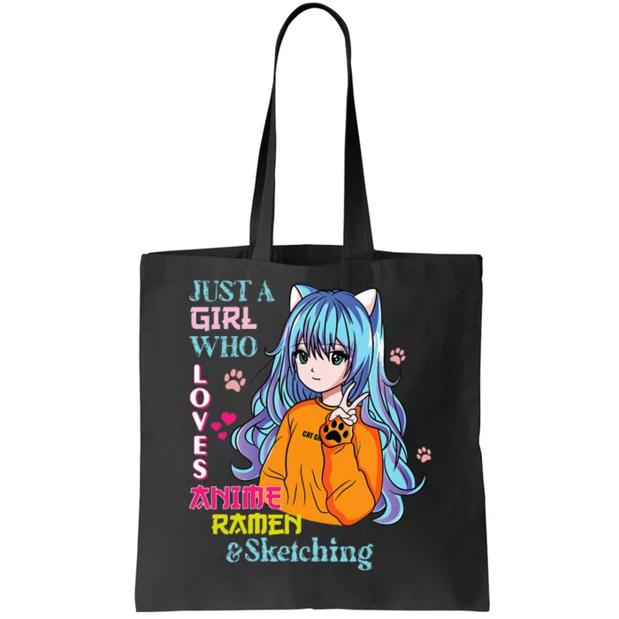 Just A  Who Loves Anime Ra And Sketching Teen Tote Bag