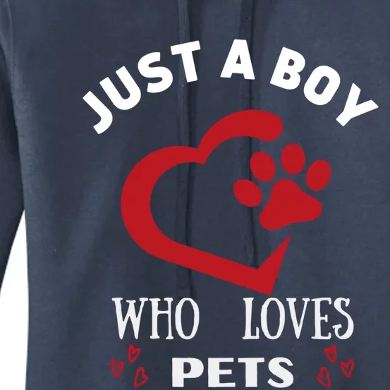 Just A Who Loves Cats Valentines Day Cats Funny Gift Women's Pullover Hoodie