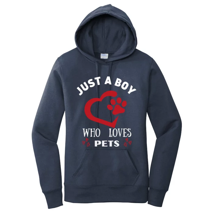 Just A Who Loves Cats Valentines Day Cats Funny Gift Women's Pullover Hoodie