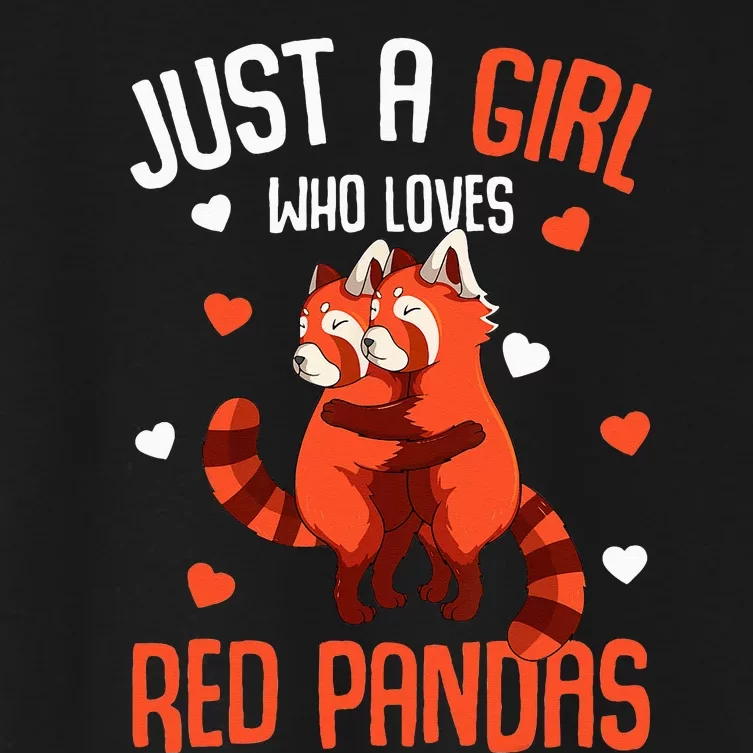 Just A Who Loves Red Pandas Women's Crop Top Tee