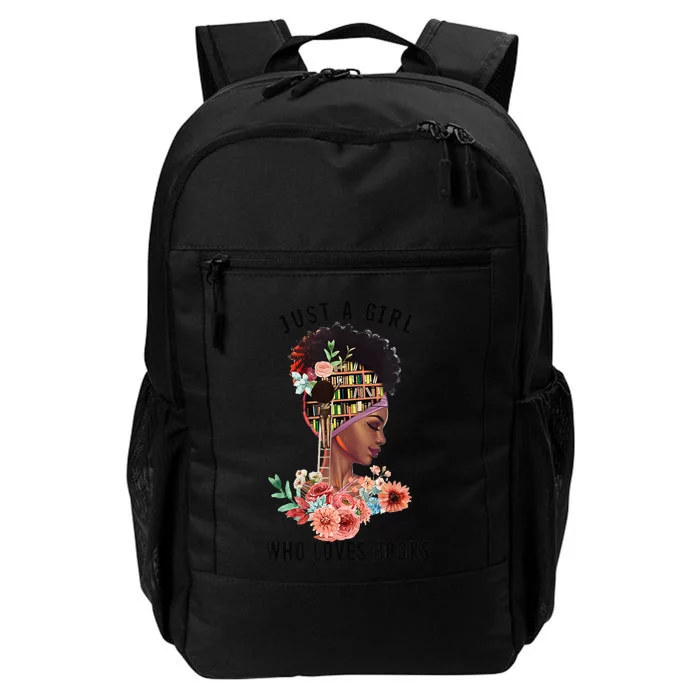 Just A  Who Loves Books Afro  Black History Month Daily Commute Backpack