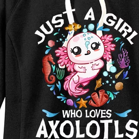 Just a  Who Loves Axolotls Women's Fleece Hoodie