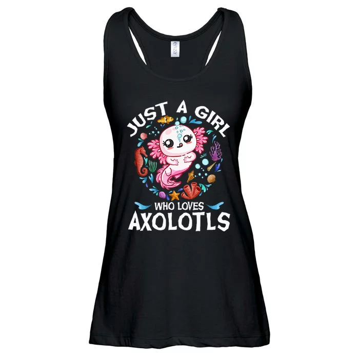 Just a  Who Loves Axolotls Ladies Essential Flowy Tank