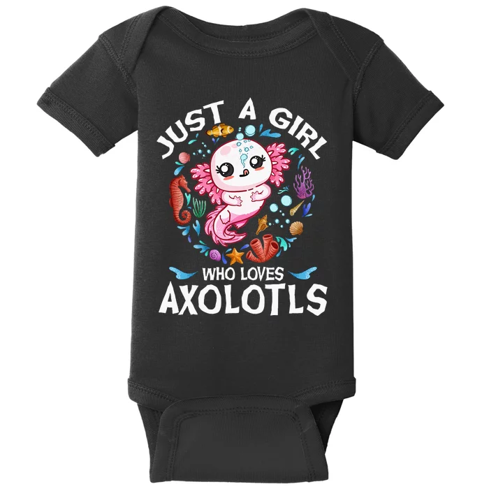 Just a  Who Loves Axolotls Baby Bodysuit