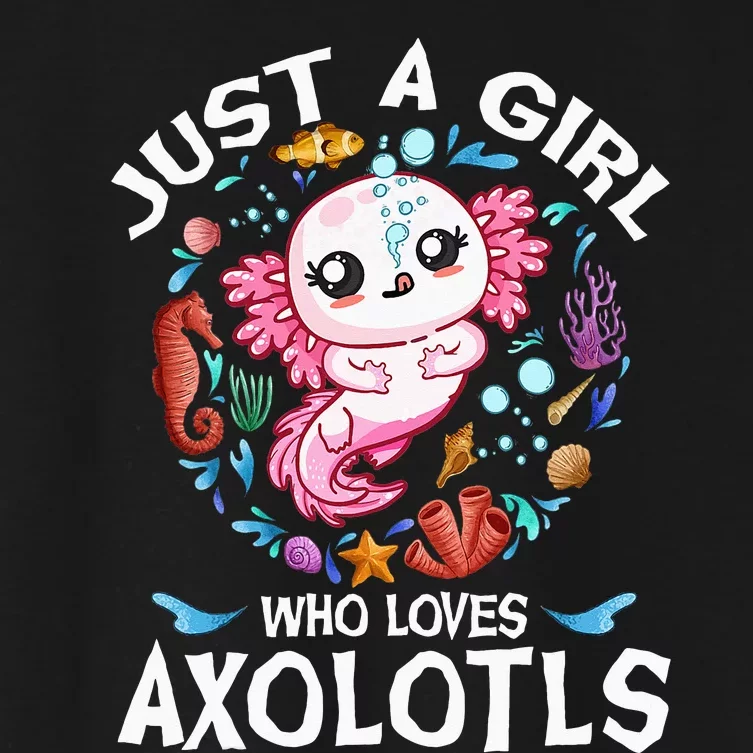 Just a  Who Loves Axolotls Women's Crop Top Tee