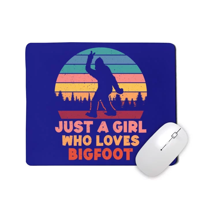 Just A Who Loves Bigfoot Big Foot Sasquatch Gift Mousepad