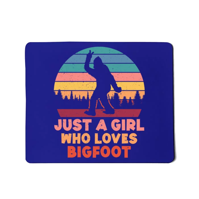 Just A Who Loves Bigfoot Big Foot Sasquatch Gift Mousepad