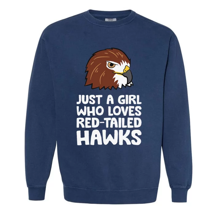 Just a Who Loves Red Tailed Hawks Garment-Dyed Sweatshirt