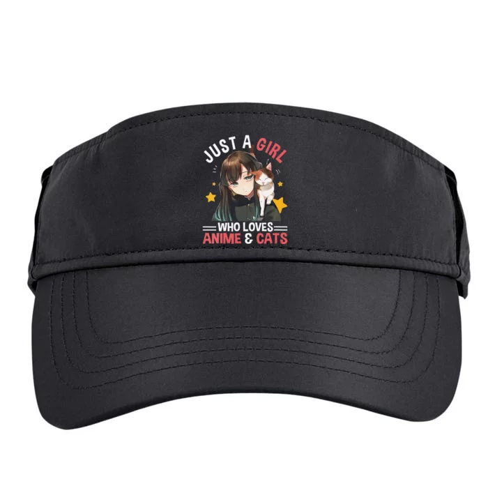 Just A Who Loves Anime & Cats Cute Gifts Teenager Adult Drive Performance Visor