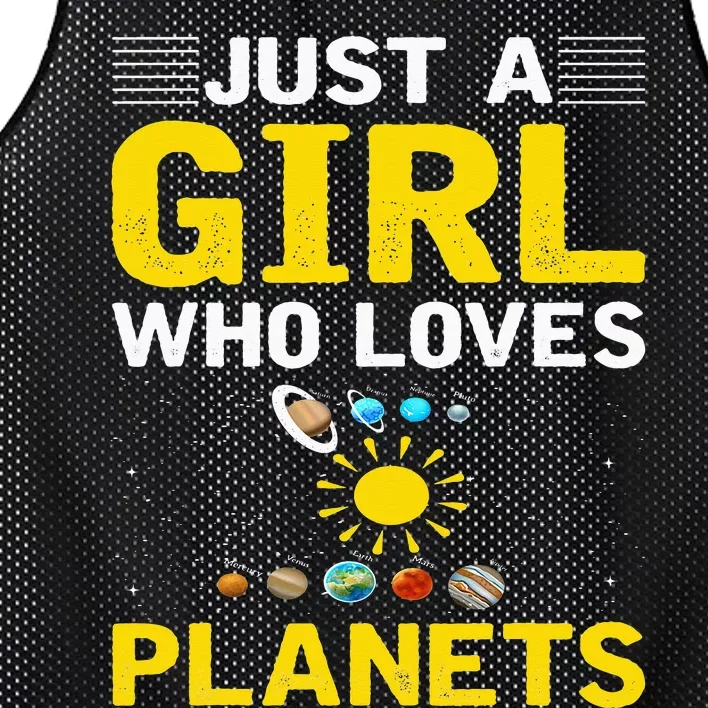 Just A Who Loves Planets I Astronomy Mesh Reversible Basketball Jersey Tank