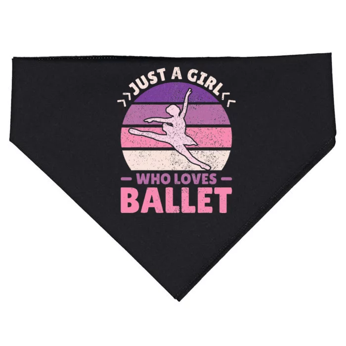 Just A  Who Loves Ballet Dancer USA-Made Doggie Bandana