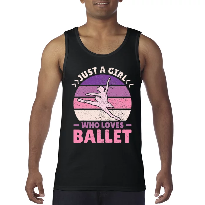 Just A  Who Loves Ballet Dancer Tank Top