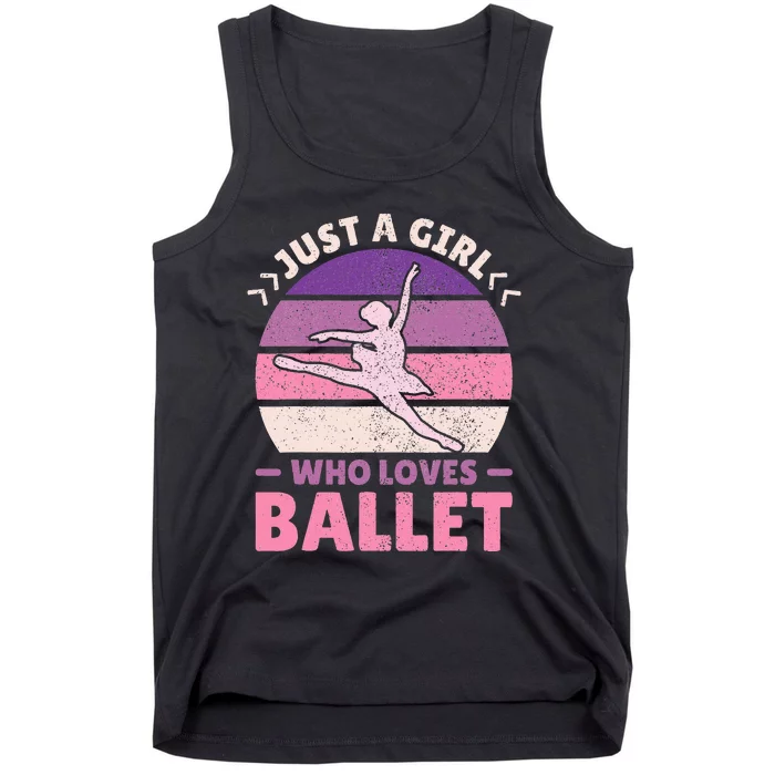 Just A  Who Loves Ballet Dancer Tank Top