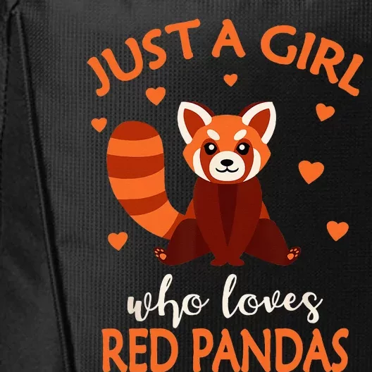 Just A Who Loves Red Pandas Red Panda City Backpack