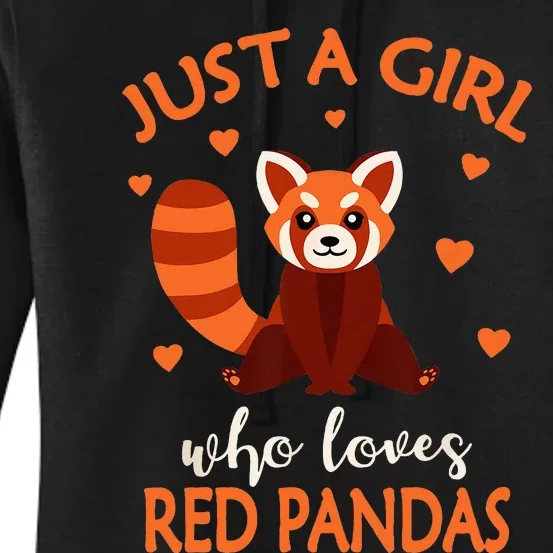 Just A Who Loves Red Pandas Red Panda Women's Pullover Hoodie