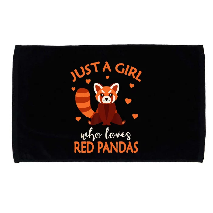 Just A Who Loves Red Pandas Red Panda Microfiber Hand Towel