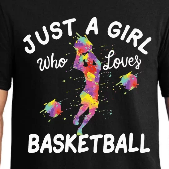 Just A  Who Loves Basketball Pajama Set