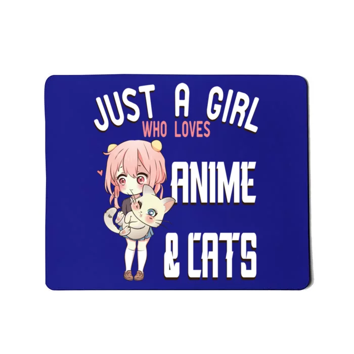 Just A Who Loves Anime And Cats Lover For N Gift Mousepad