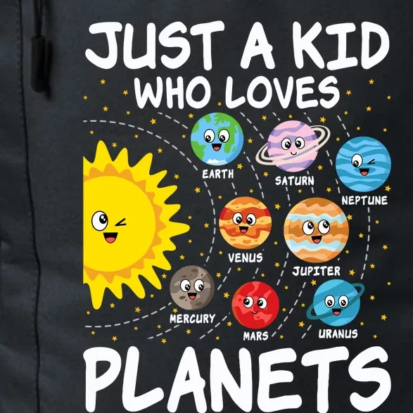 Just A Who Loves Planets Space Solar System Boy Girl Daily Commute Backpack