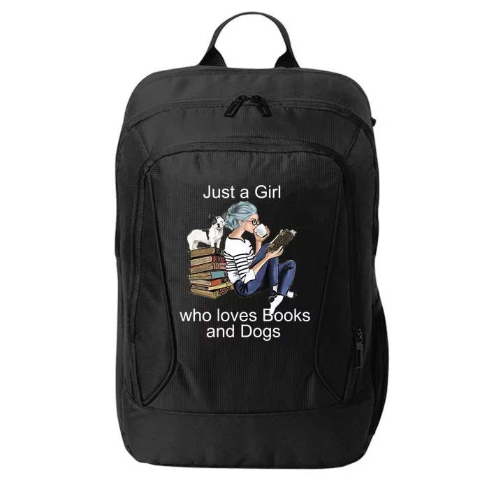 Just A Who Loves Books And Dogs Gift City Backpack