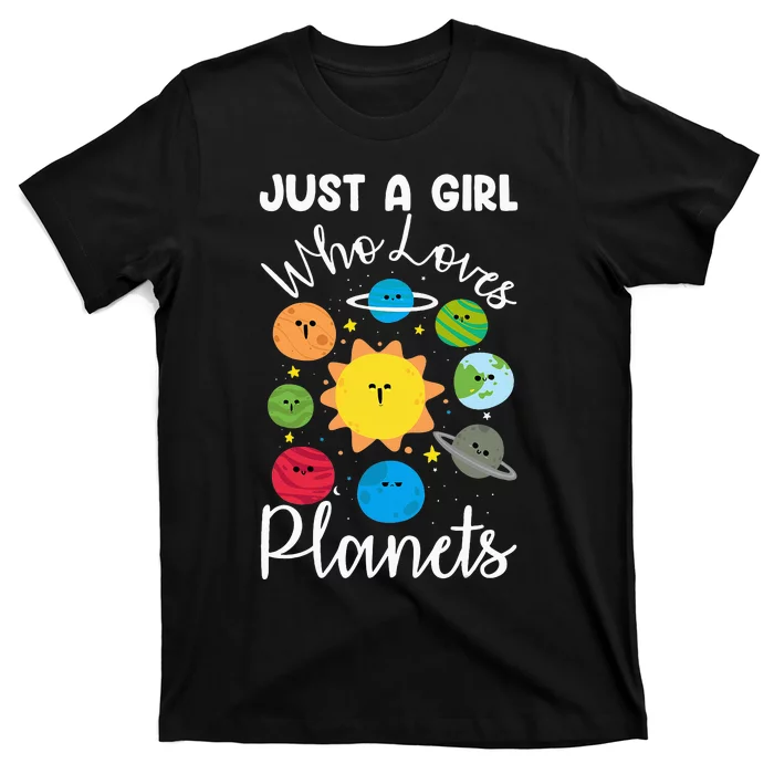 Just A Who Loves Planets Space Planets Stars T-Shirt