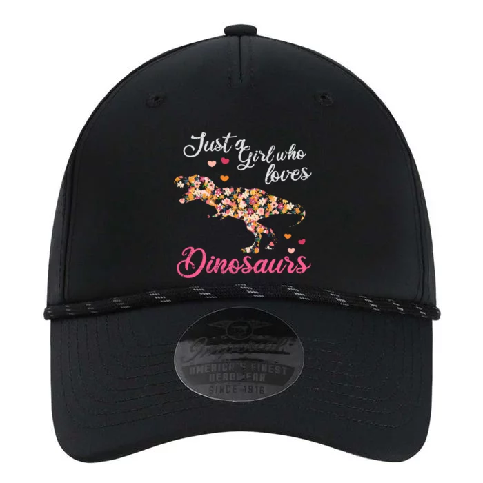 Just A Who Loves Dinosaurs Great Gift Dinosaur Gift Performance The Dyno Cap