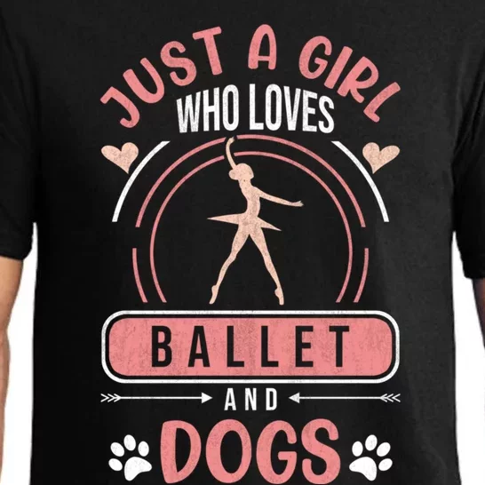 Just A Who Loves Ballet And Dogs Ballerina Dance Cool Gift Pajama Set