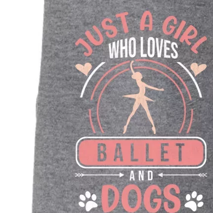 Just A Who Loves Ballet And Dogs Ballerina Dance Cool Gift Doggie 3-End Fleece Hoodie