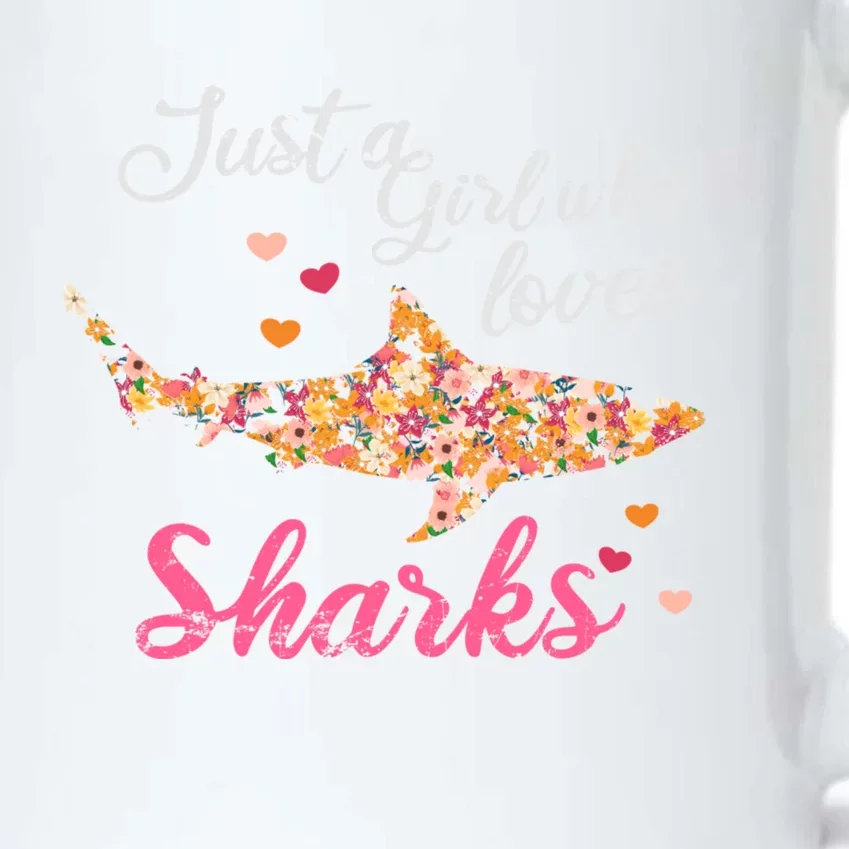 Just A Who Loves Sharks Gift Shark Cool Gift Black Color Changing Mug