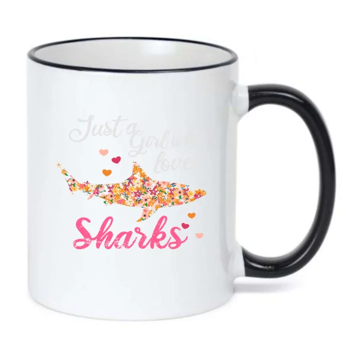 Just A Who Loves Sharks Gift Shark Cool Gift Black Color Changing Mug